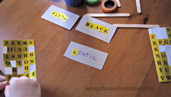 Making plant markers for indoor garden pots