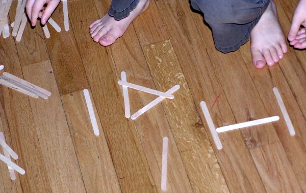 Create letters with wooden craft sticks a great indoor activity for kids