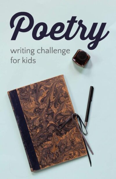 Teach kids to write poetry, and love it with this poetry writing challenge for National Poetry Month. 