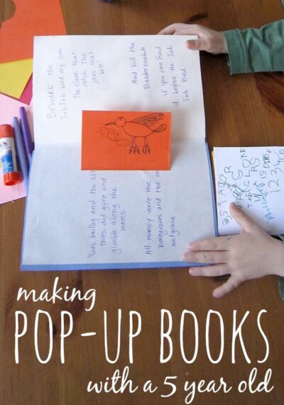 How to make a pop up book with your kids. This is actually an easy project!