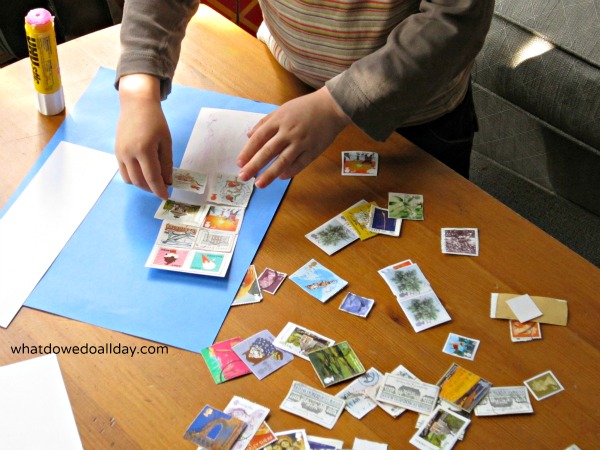 How to make handmade bookmarks out of postage stamps