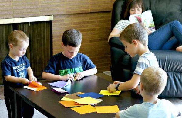 A great read aloud activity for kids is origami