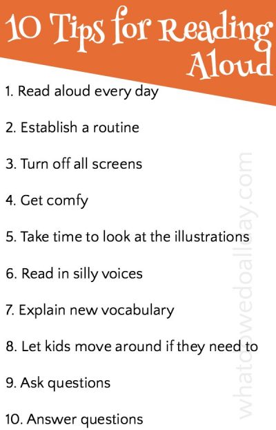 Tips for reading aloud