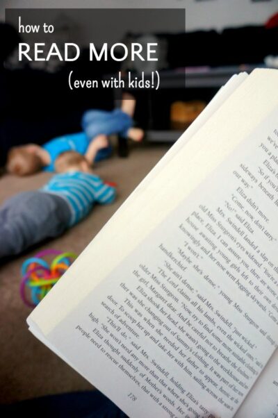 Find time to read book for yourself, even with kids underfoot!