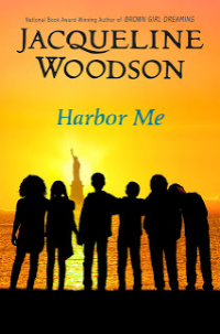 Harbor Me book cover silhouettes of teens against NYC skyline