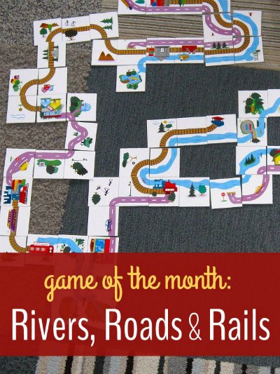 Rivers Roads and Rails game for kids is fun for puzzle and transportation fans!