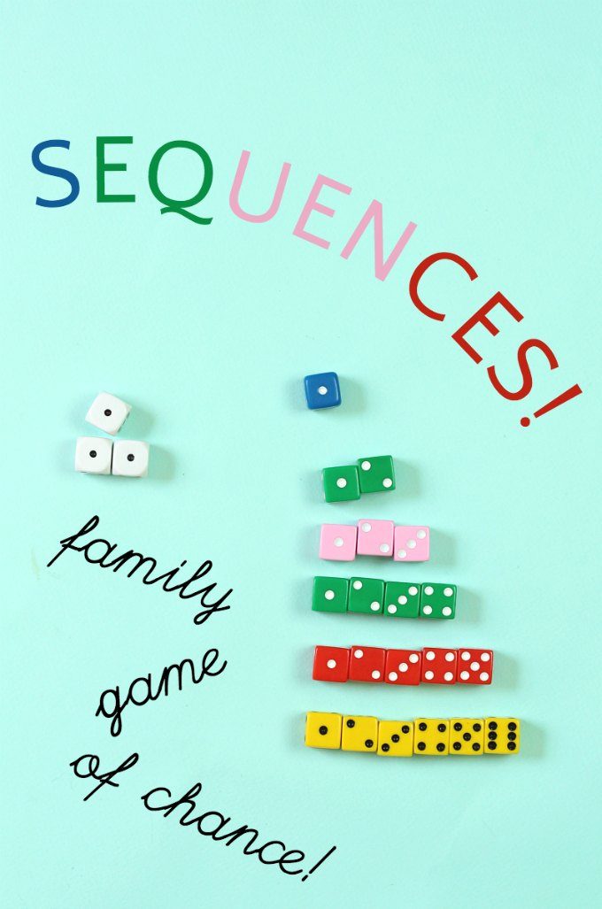 Sequences is a fun family dice game of chance