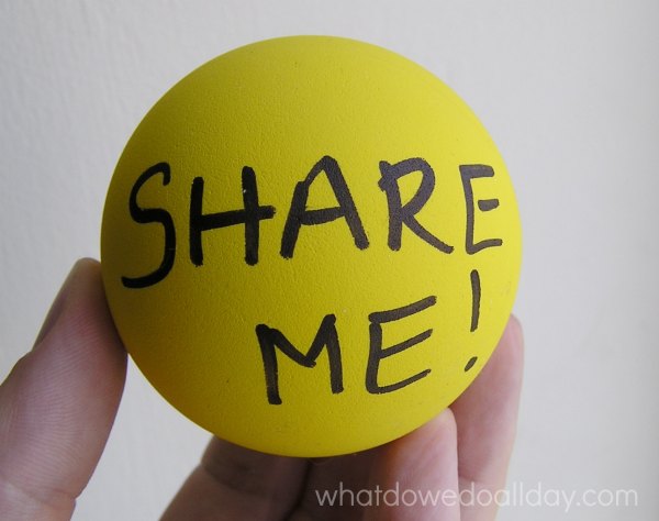 How to use a sharing ball with kids. 
