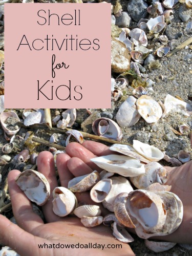 Ideas for simple shell activities to do with kids and bring the beach fun home!