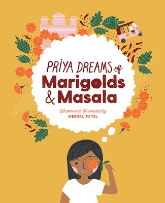 Priya Dreams of Marigolds and Masala book cover with girl holding flower