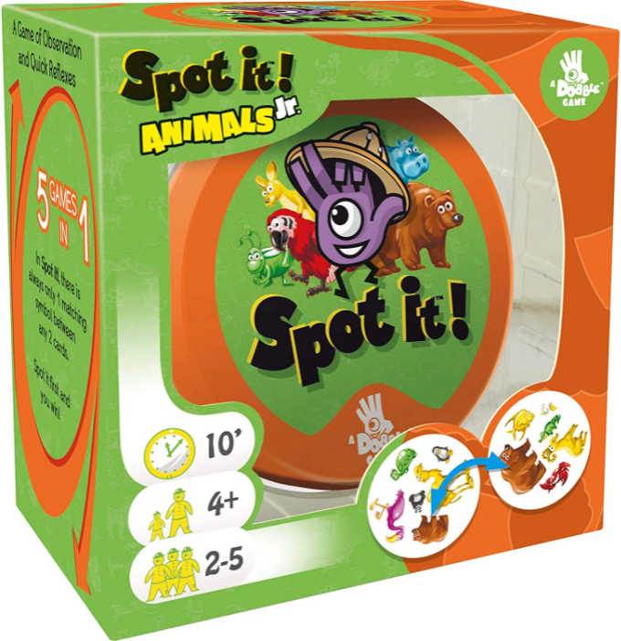 Spot it Jr card game in box