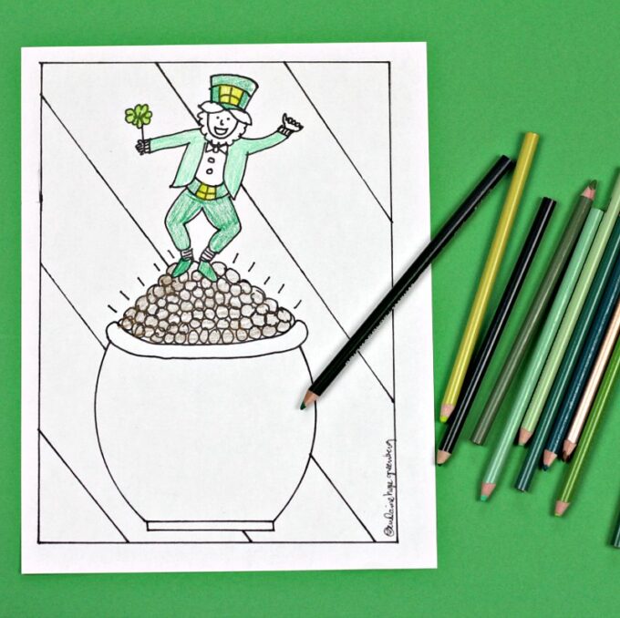 leprechaun coloring page