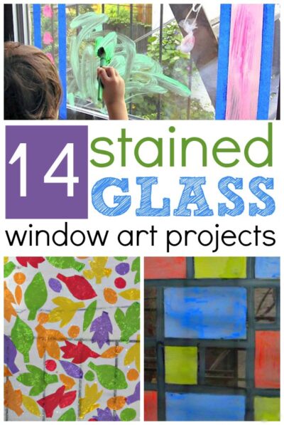 14 stained glass window projects for kids. No Sticky Paper Required!