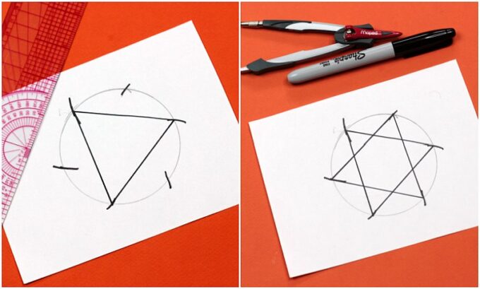 Forming a star from two triangles