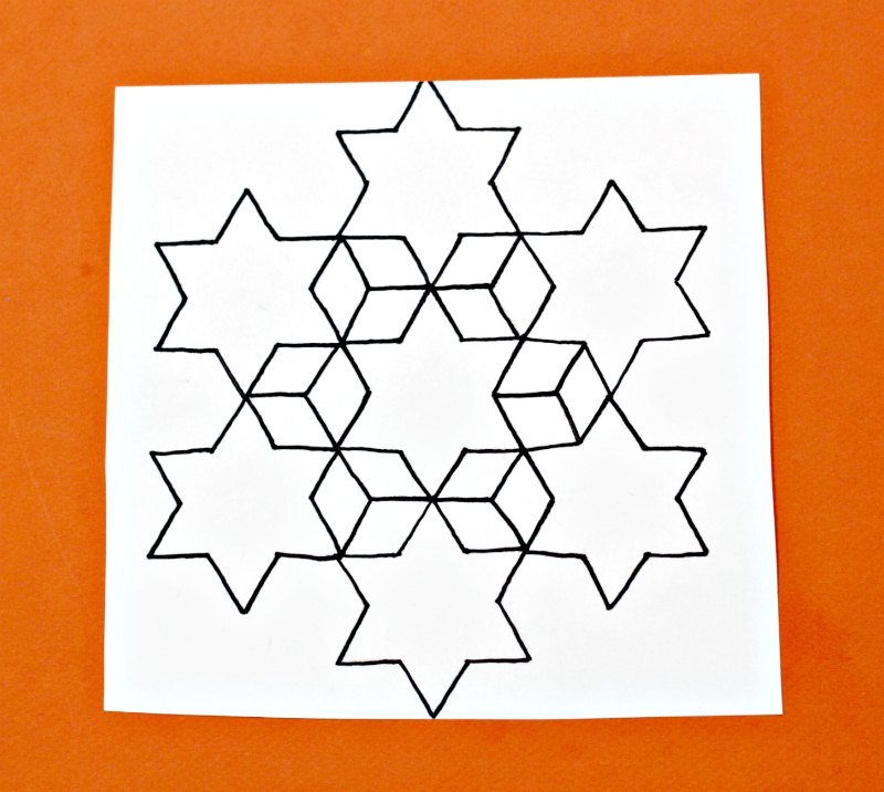 Star hexagon and diamond tessellation