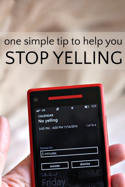 A simple trick to help parents stop yelling at the kids.