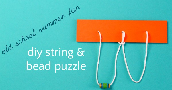 String and bead puzzle diy