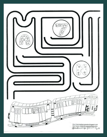 Maze coloring page - free printable