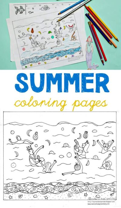 Summer solstice coloring page to celebrate the start of summer.
