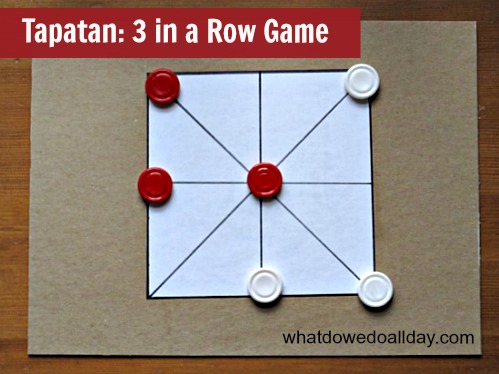 Tapatan a 3 in a Row Game for kids