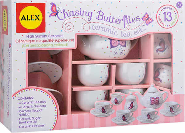 Children's tea set in a box.