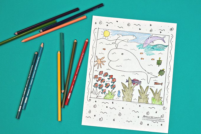 Under the Sea coloring page by Melanie Hope Greenberg