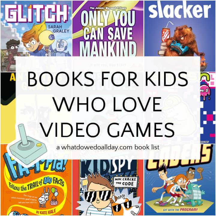Collage of books about video games