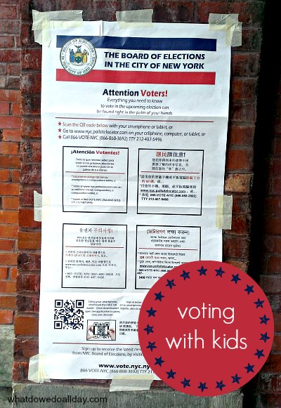 Civics activity for kids -- take them with you to the polls to vote!