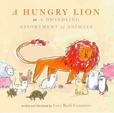 A Hungry Lion book cover featuring orange lion and smaller animals