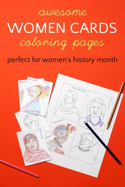 Coloring pages for women's history month