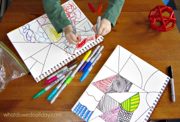 Zentangles with kids for creative expressive art