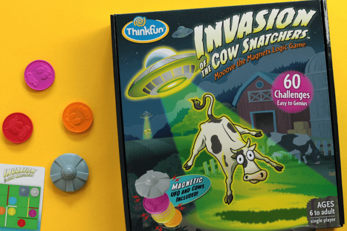 Invasion of the cow snatchers game from ThinkFun