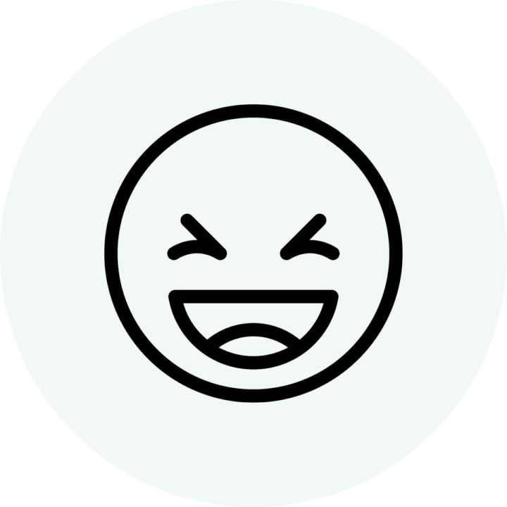 line drawing of laughing emoji