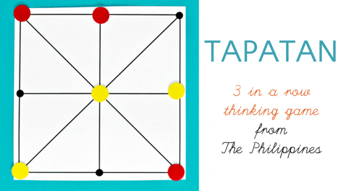 Tapatan is a 3 in a row abstract strategy game from The Philippines